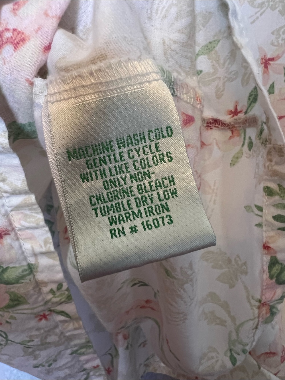 Vintage Laura Ashley Floral Nightgown Large 100% Cotton Lace Trim Cottagecore - Picture 6 of 11